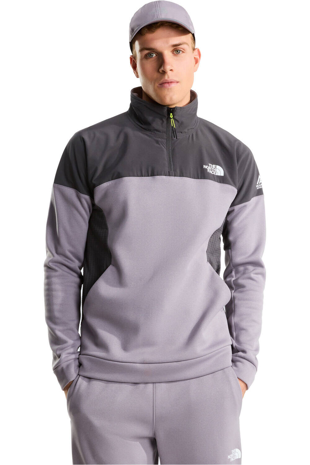 The North Face Sudaderas Montaña Hombre M MOUNTAIN ATHLETICS FLEECE1/4 ZIP vista frontal