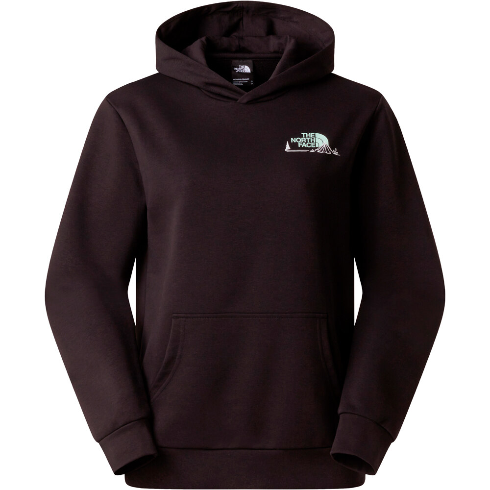 The North Face Sudaderas Montaña Mujer W MONTE REGULAR HOODIE-GRAPHIC vista detalle