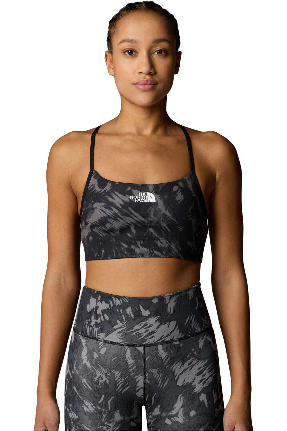 The North Face sujetador deportivo W FLEX BRA AOP vista frontal