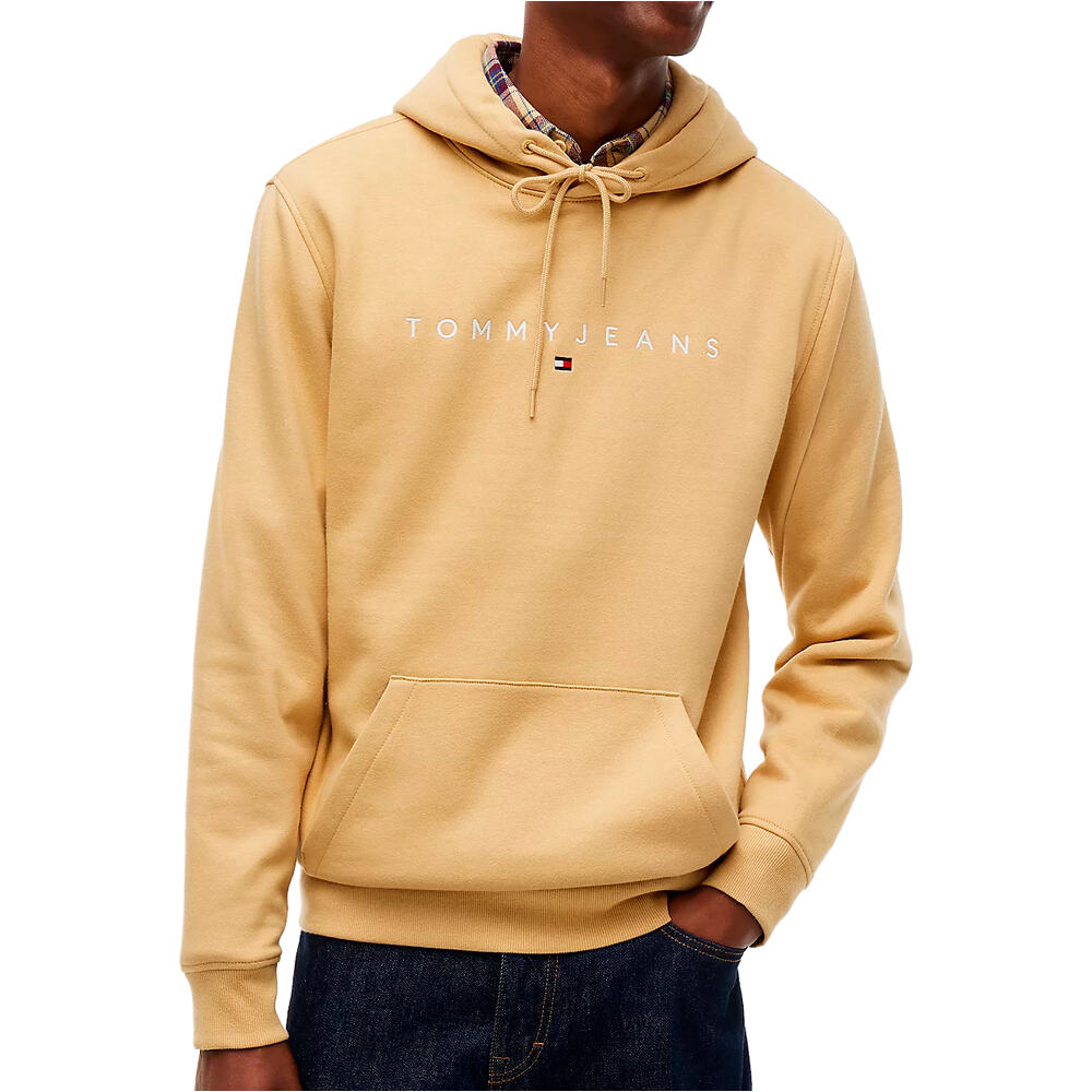 Tommy Hilfiger sudadera hombre TJM REG LINEAR LOGO HOODIE EXT vista frontal