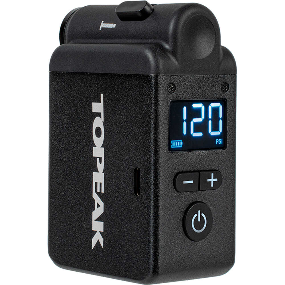 Topeak inflador de mano E-BOOSTER DIGITAL vista frontal