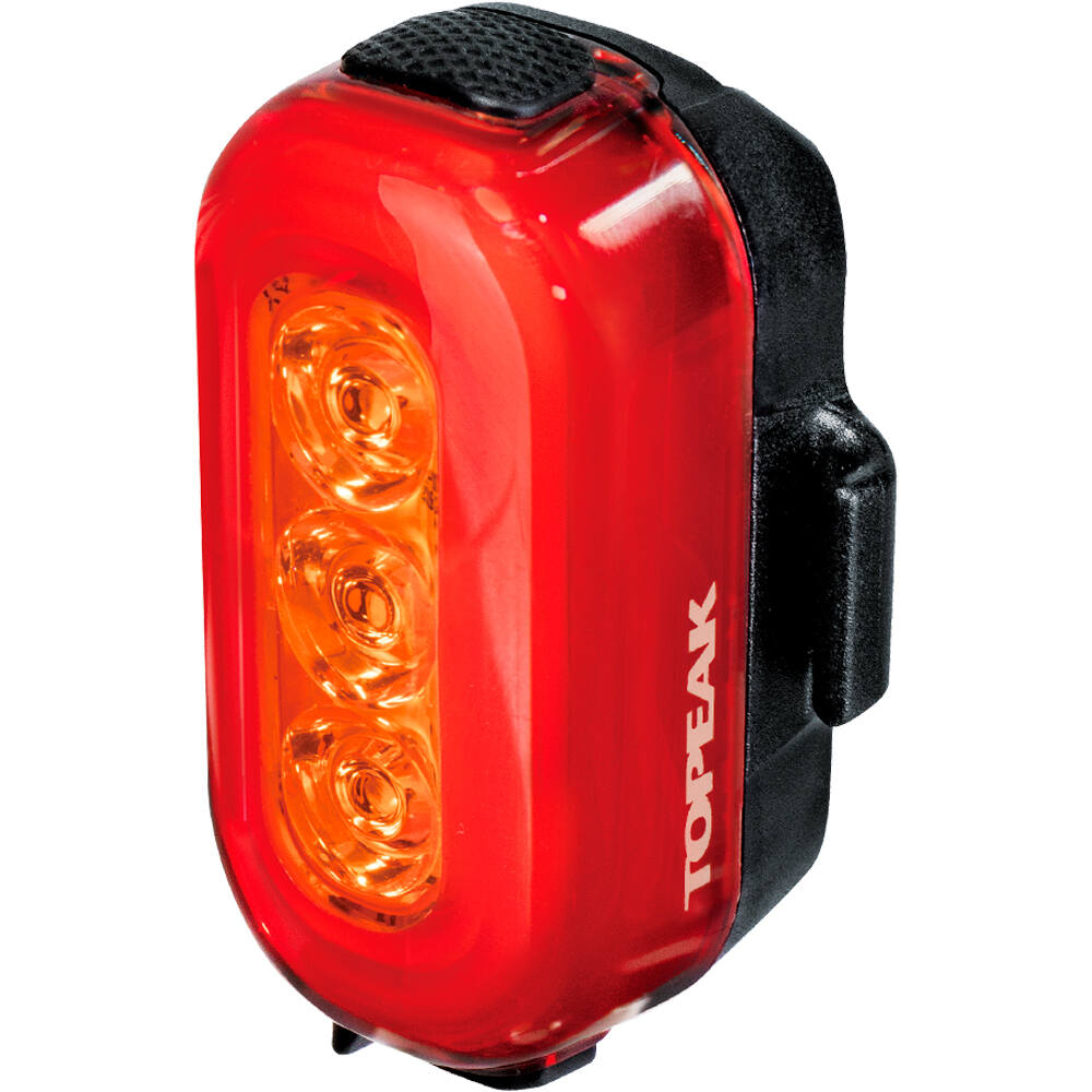 Topeak luz trasera bicicleta TAILUX 100 USB (ROJO & AMBAR) vista frontal