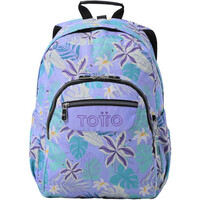 Totto mochila deporte ACUARELES HOJAS vista frontal