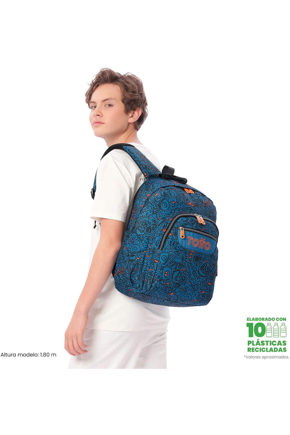 Totto mochila deporte ACUARELES vista frontal