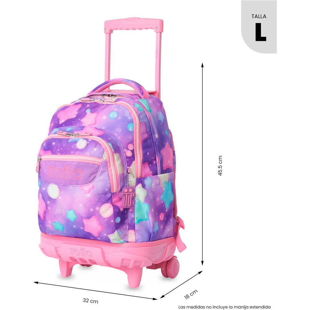 Totto mochila deporte RUEDAS BOMPER RENGLONES 02