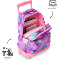 Totto mochila deporte RUEDAS BOMPER RENGLONES 04