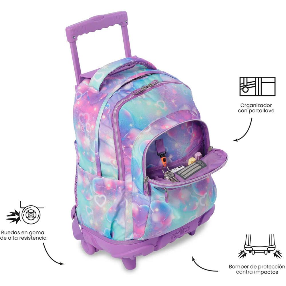 Totto mochila deporte RUEDAS BOMPER RENGLONES 05