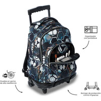 Totto mochila deporte RUEDAS BOMPER RENGLONES 05