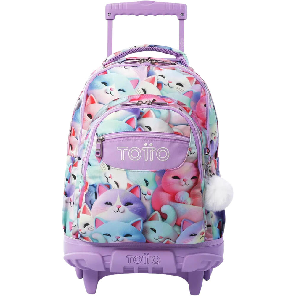 Totto mochila deporte RUEDAS BOMPER RENGLONES vista frontal
