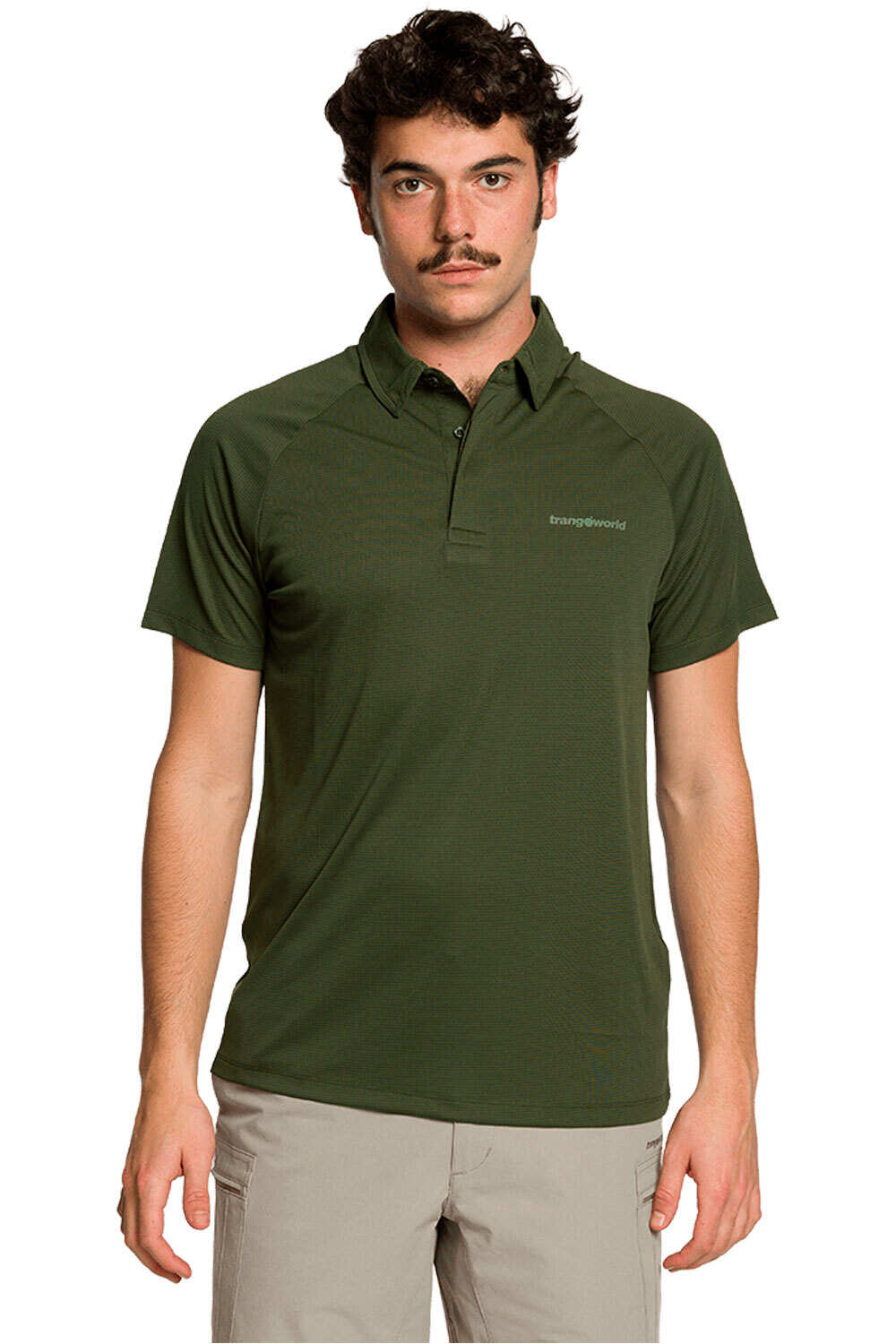 Trango camiseta montaña manga corta hombre POLO BONETE vista frontal
