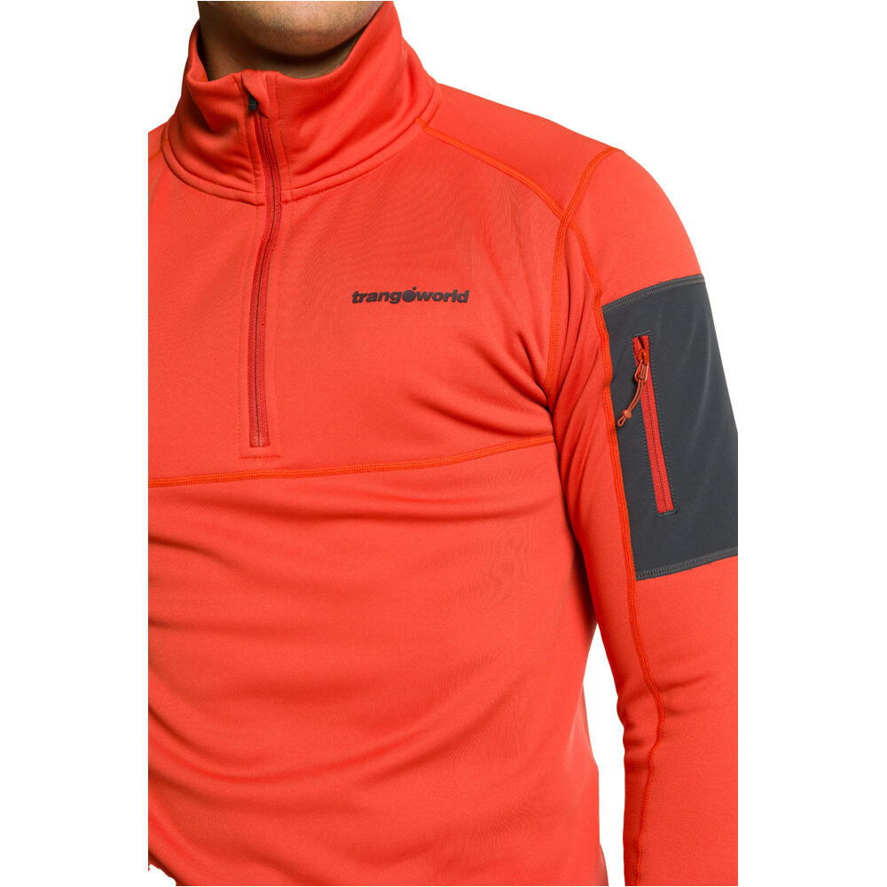 Trango forro polar hombre PULLOVER YOPAL vista detalle