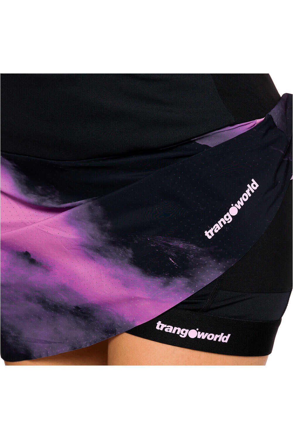 Trango pantalones cortos trail running mujer FALDA OULETTES vista trasera