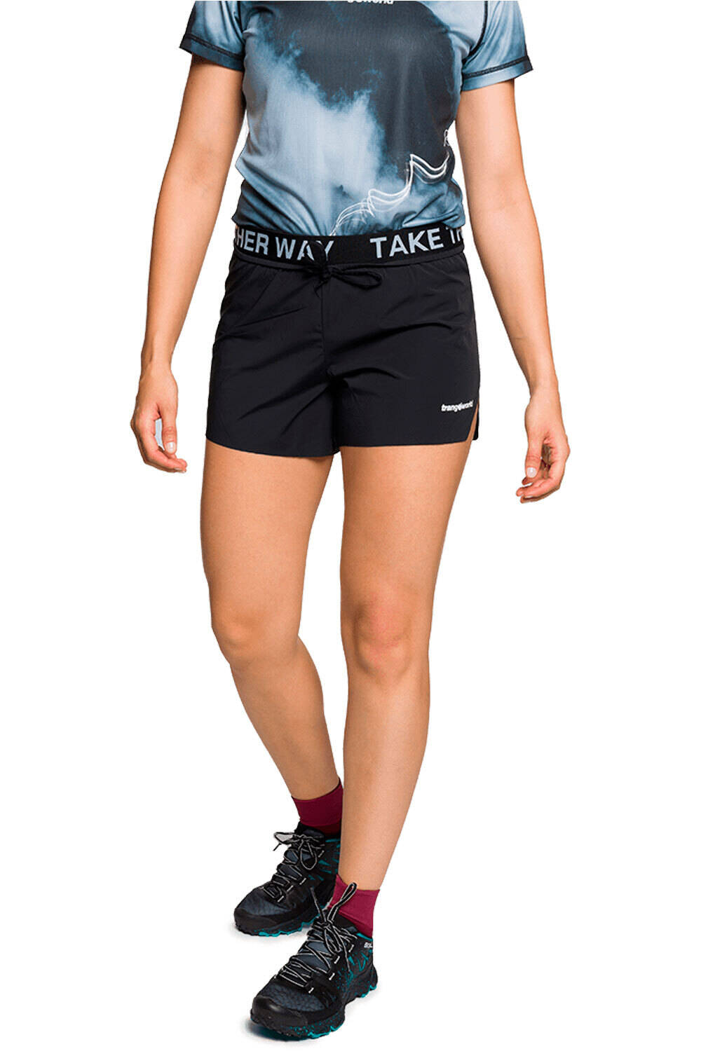 Trango pantalones cortos trail running mujer PANT. CORTO LARUES vista frontal