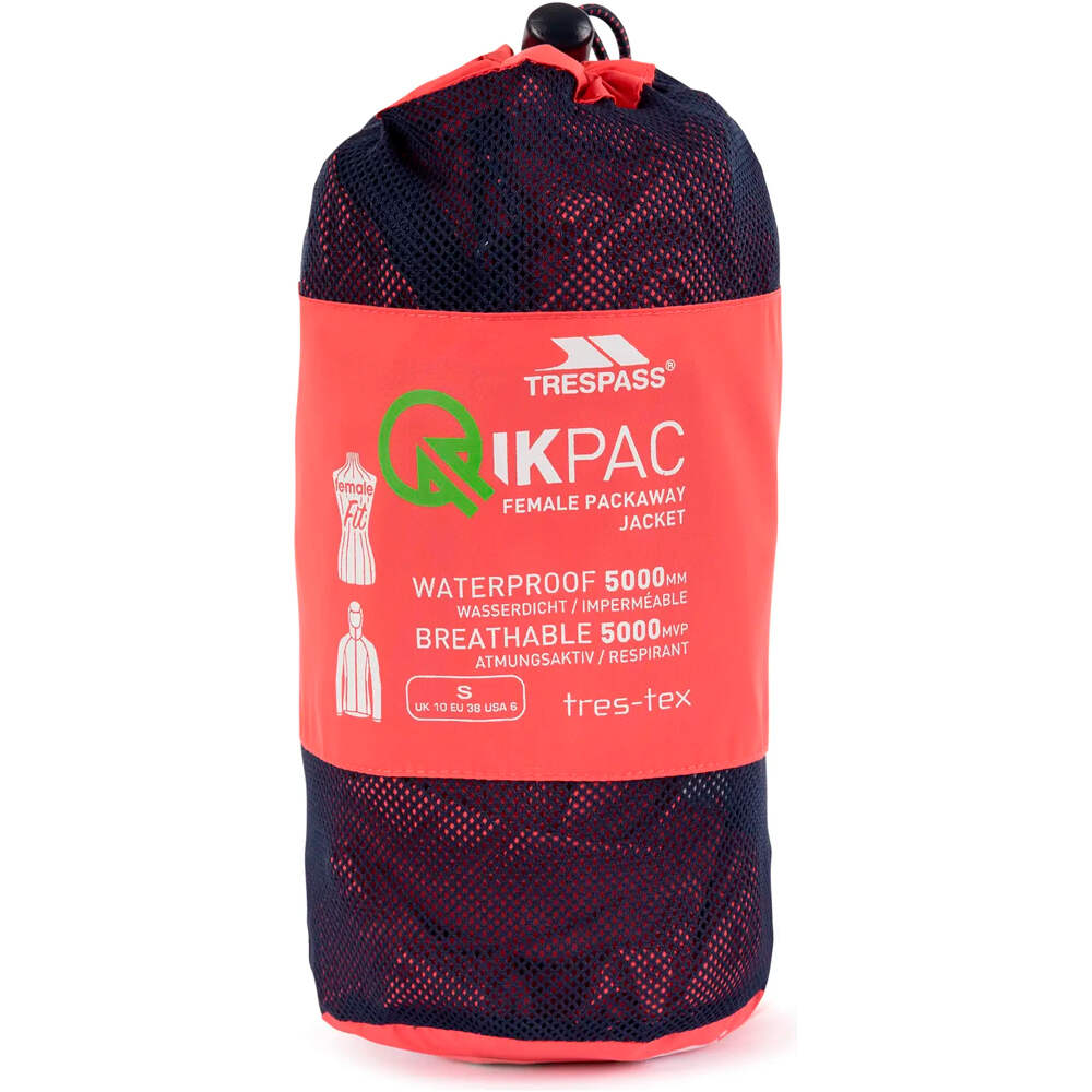 Trespass chubasquero hombre QIKPAC FEMALE JKT vista detalle