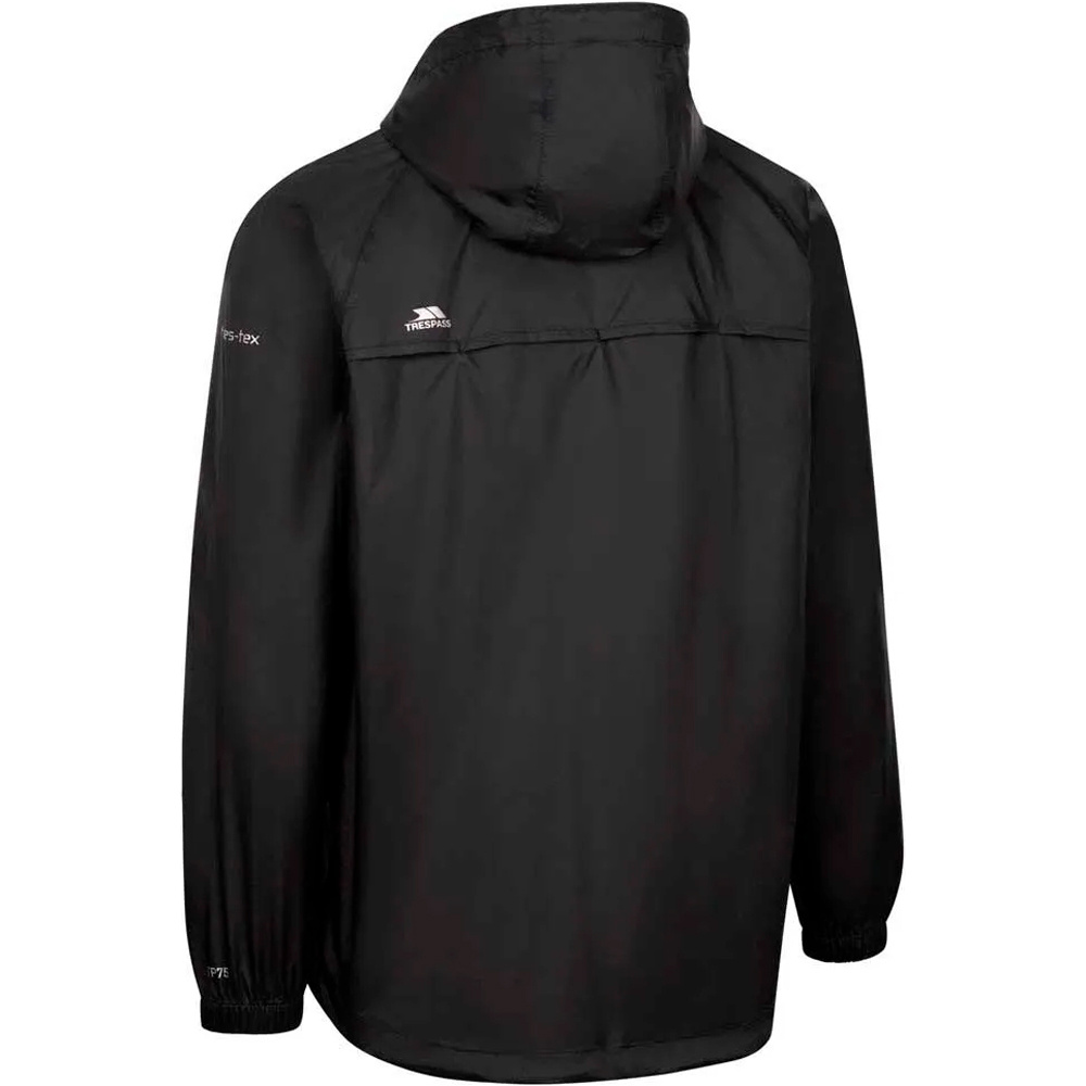Trespass chubasquero hombre QIKPAC JACKET - UNISEX PACKAWAY JKT vista trasera