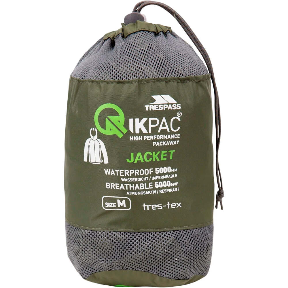 Trespass chubasquero hombre QIKPAC JACKET ADULT vista detalle