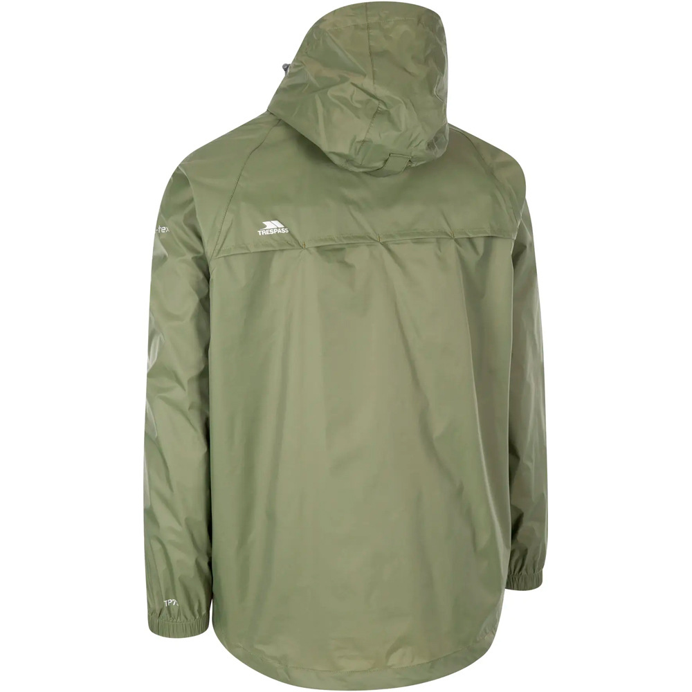Trespass chubasquero hombre QIKPAC JACKET ADULT vista trasera
