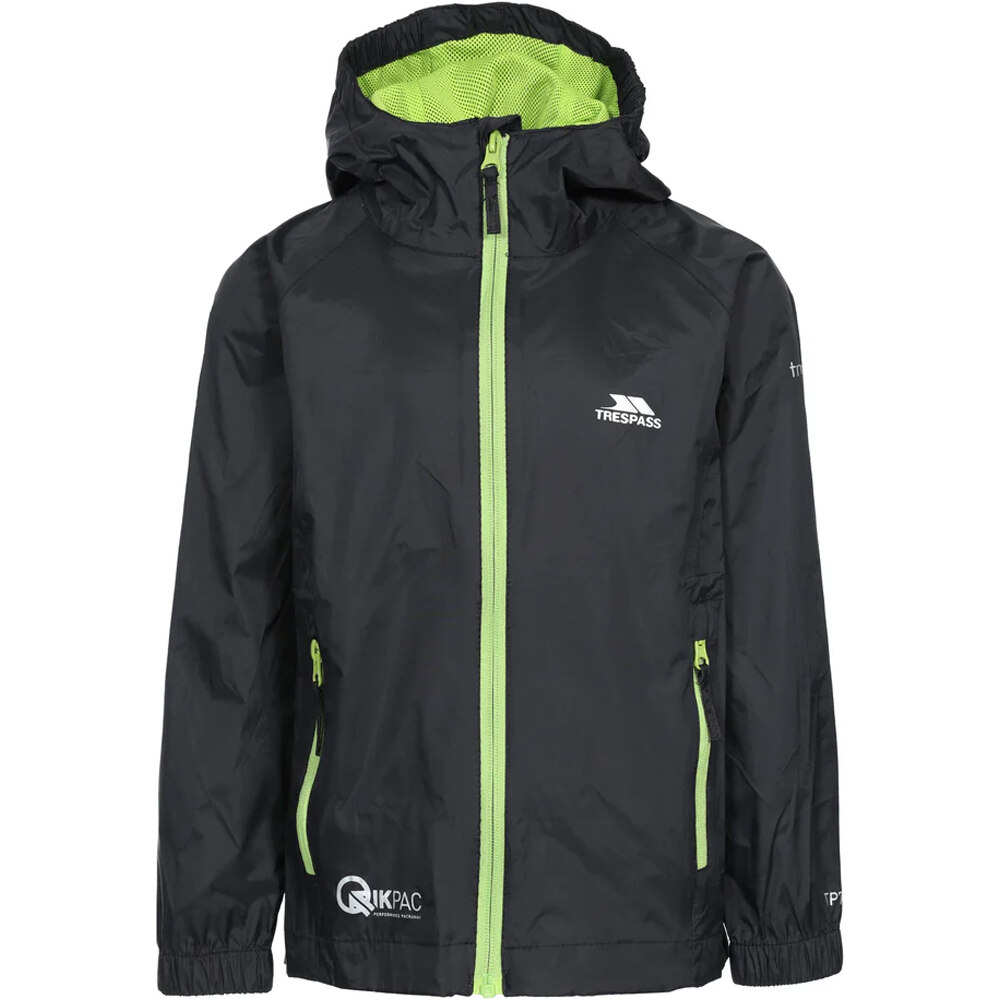 Trespass chubasquero impermeable niño QIKPAC JACKET - UNISEX KIDS PACKAWAY JKT 08
