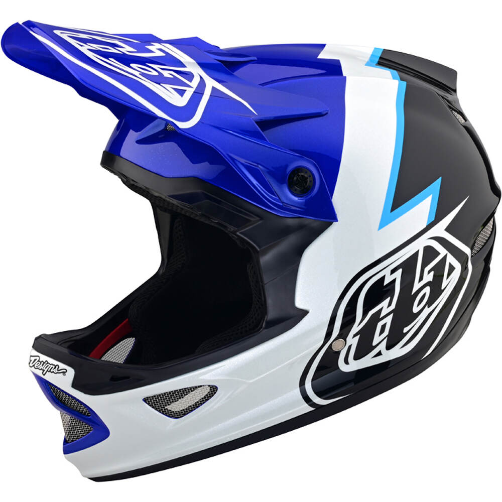 Troy-Lee casco bicicleta D3 FIBERLITE HELMET NO MIPS VOLT BLUE L vista frontal