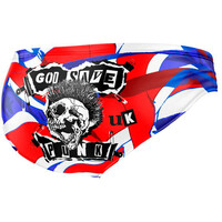 Turbo bañador natación hombre SWIMSUIT WP GOD SAVE PUNK vista trasera