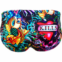 Turbo bañador natación hombre SWIMSUIT WP TATTOO INK vista trasera