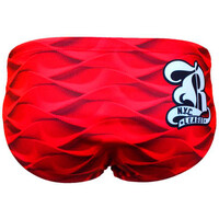 Turbo bañador natación hombre SWIMSUIT WP.HOMBRE RED WAVES vista trasera