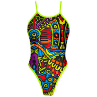 Turbo bañador natación mujer BAADOR NATACION 'REVOLUTION  AFRICA NEON vista frontal