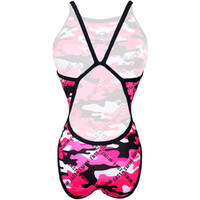 Turbo bañador natación mujer BAADOR NATACION REVOLUTION CAMO LETTERS vista trasera