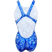 Turbo bañador natación mujer BAADOR TIRANTE ANCHO BLU CACHEMIR vista trasera