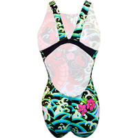 Turbo bañador natación mujer SWIMSUIT NAT. SRA. RED DRAGON vista trasera