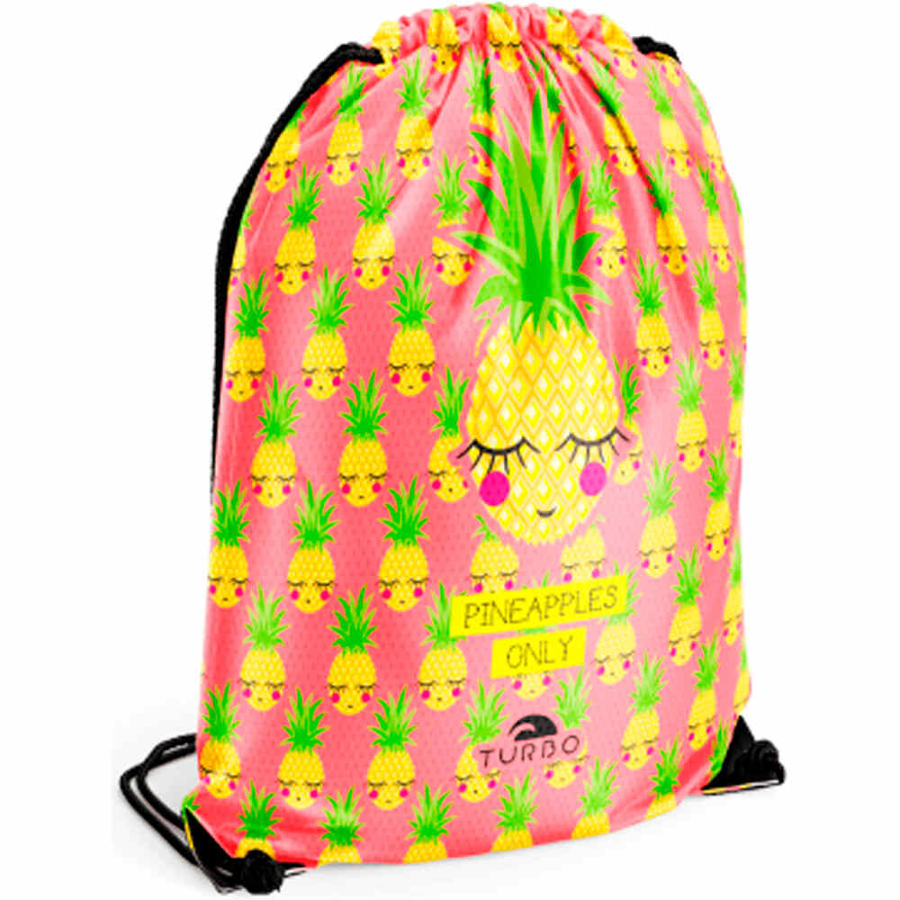 Turbo saco petate PETATE MESH  PINEAPLE  HAPPY vista frontal