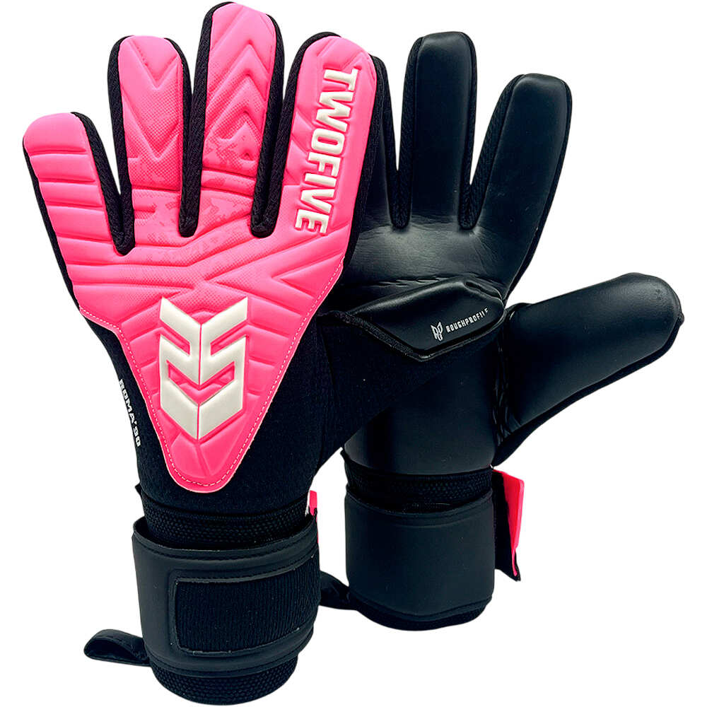 Twofive guantes portero infantil Roma90 Pink Basic-JR vista frontal