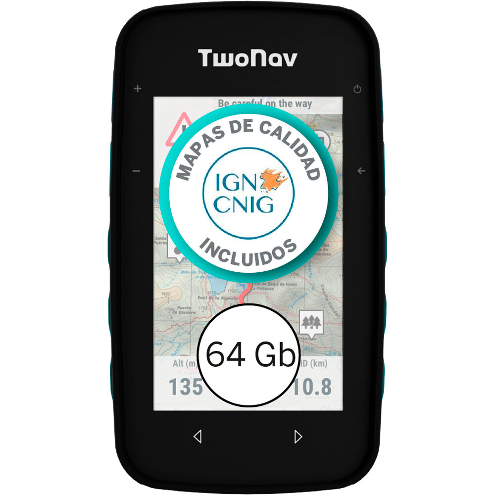 Twonav gps Cross Plus 64 GB + Mapa completo Espaa vista frontal