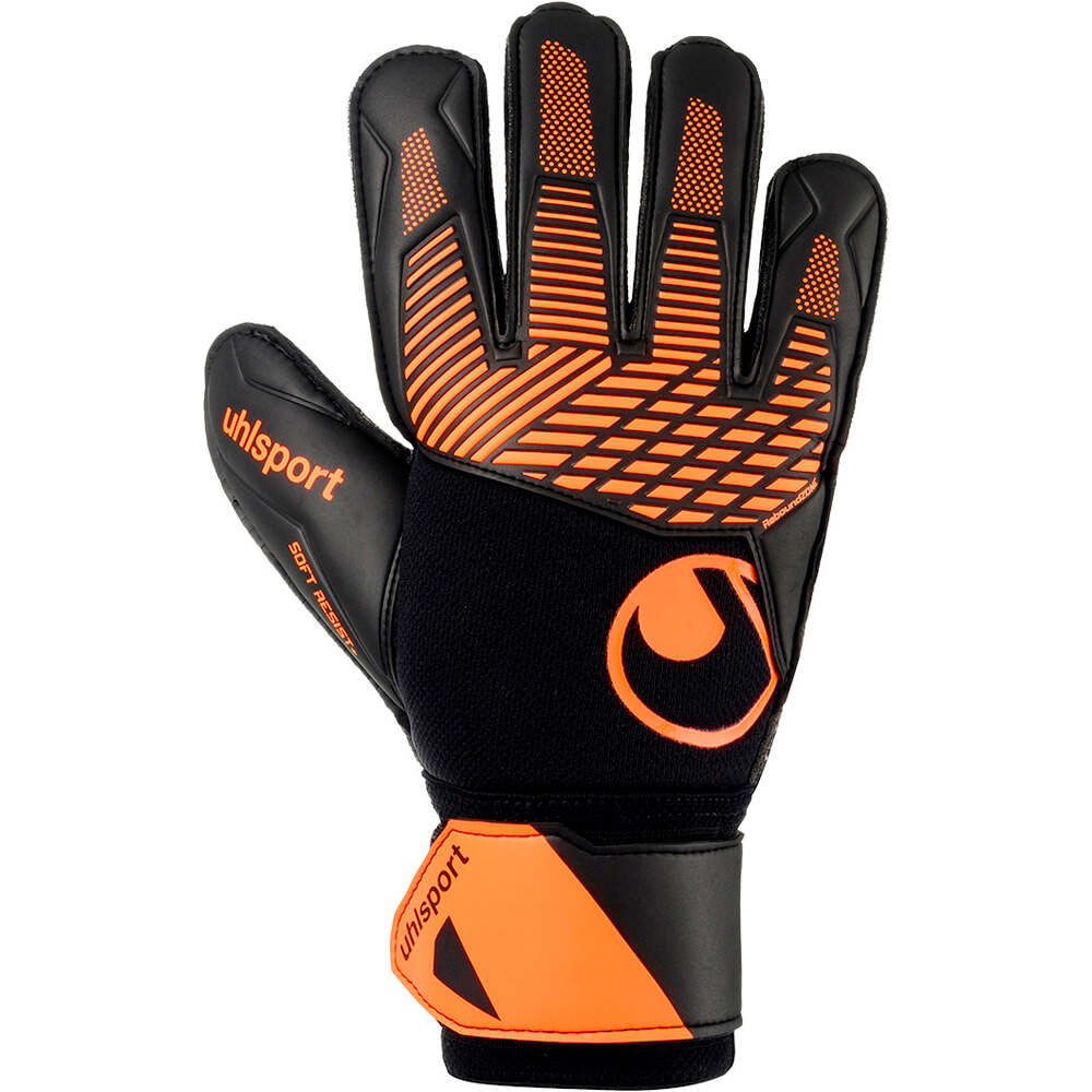 Uhlsport guantes portero infantil FANGMASCHINE SOFT RESIST JR NENA vista frontal