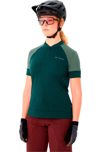 Vaude camiseta ciclismo mujer Women's Altissimo Q-Zip Shirt vista trasera