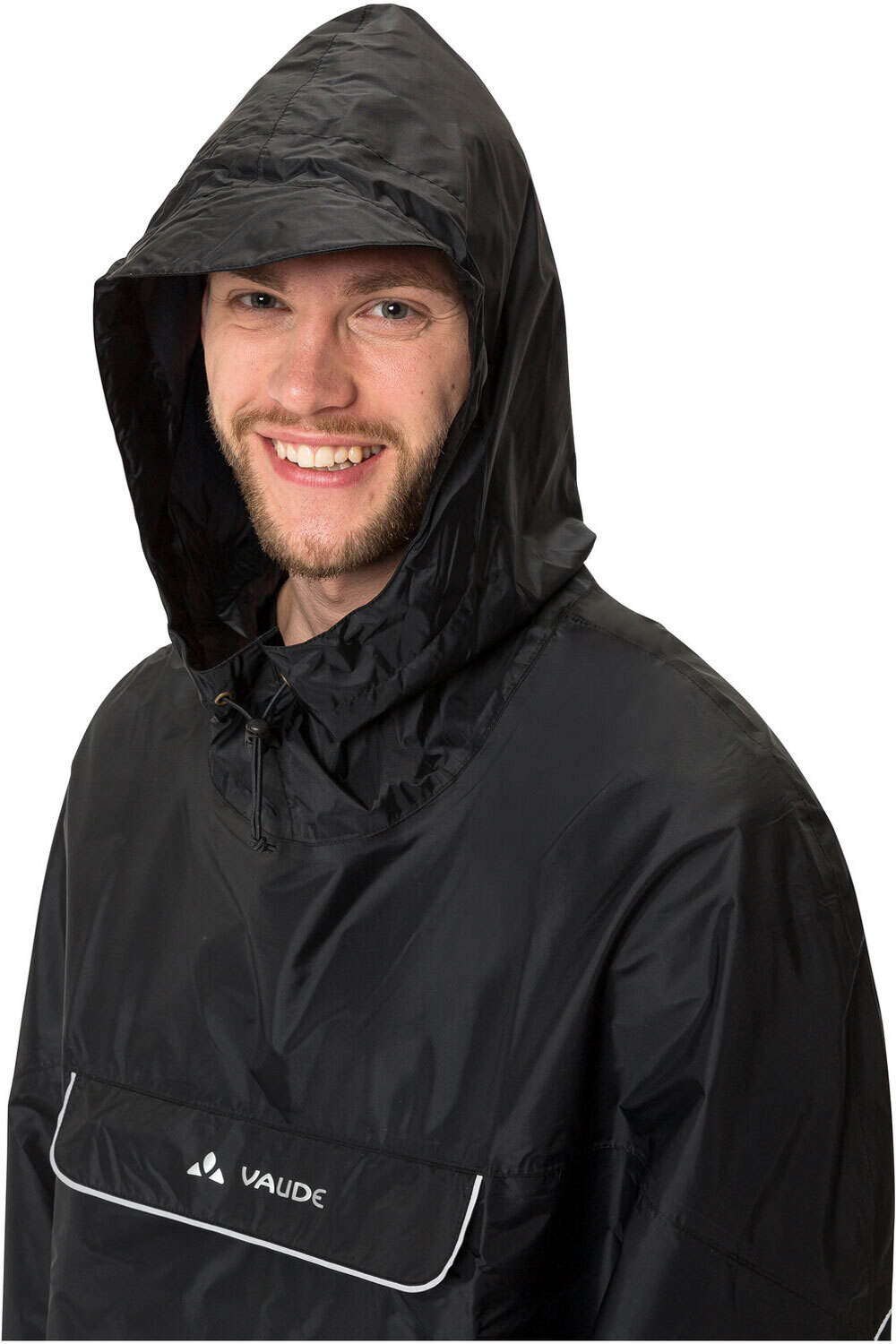 Vaude chaqueta impermeable ciclismo hombre Valdipino Poncho vista detalle