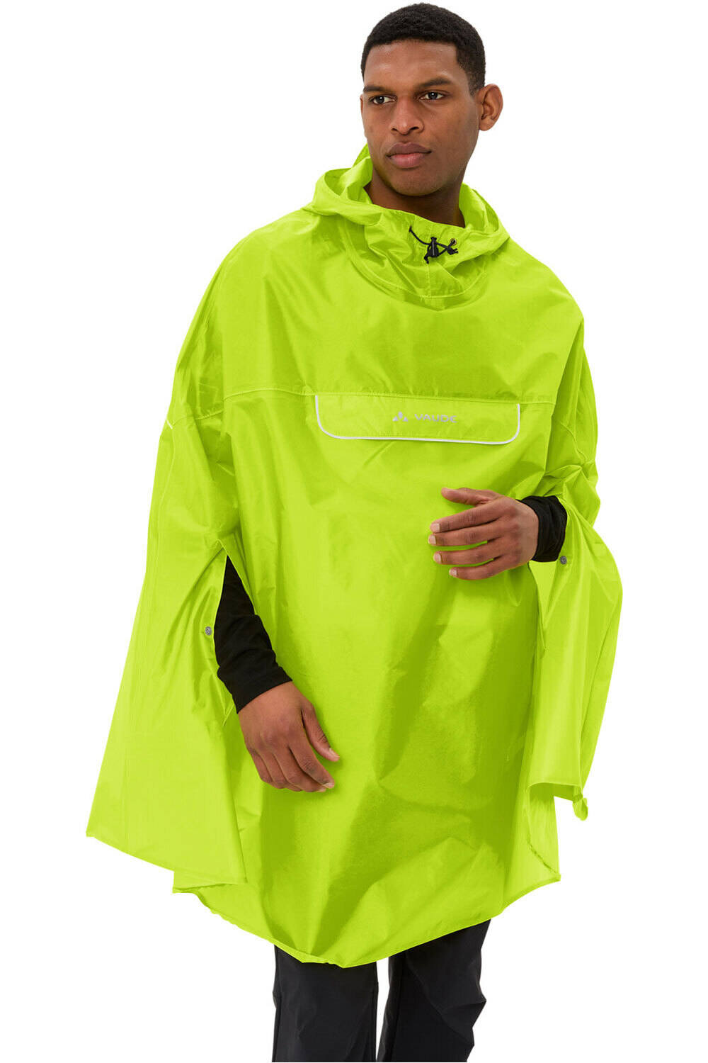 Vaude chaqueta impermeable ciclismo hombre Valdipino Poncho vista frontal
