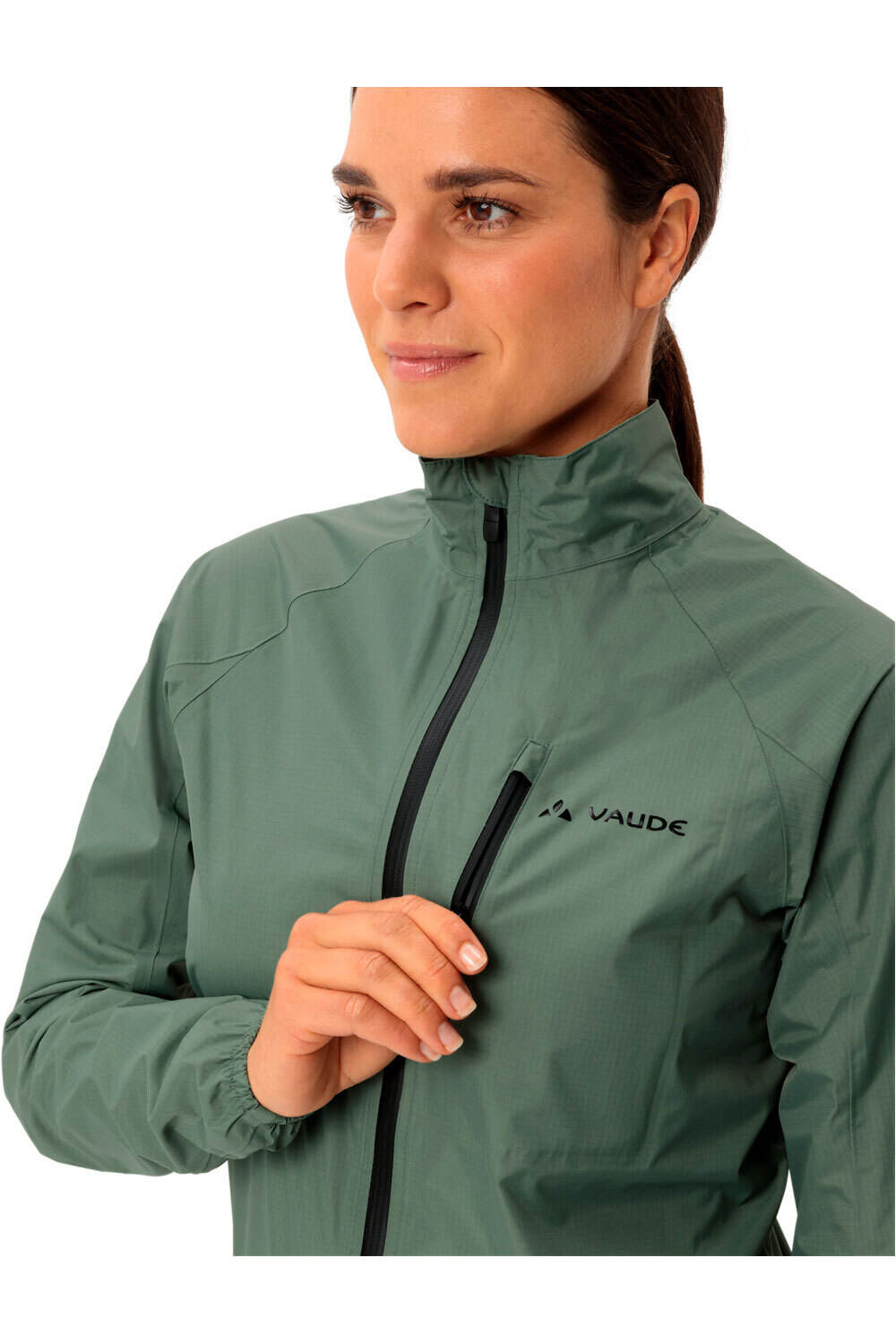 Vaude chaqueta impermeable ciclismo mujer Women's Drop Jacket III vista detalle