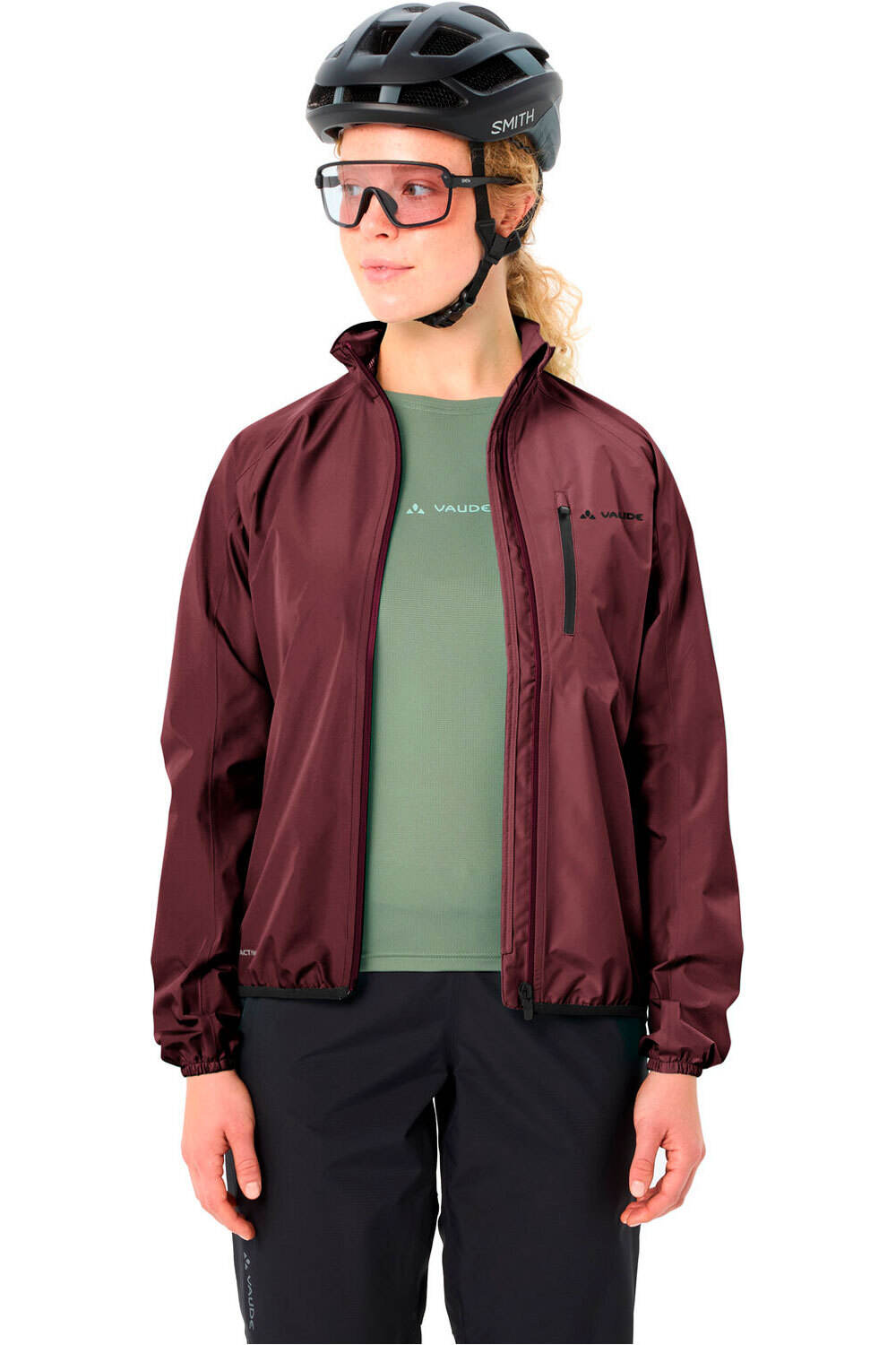 Vaude chaqueta impermeable ciclismo mujer Women's Drop Jacket III vista detalle