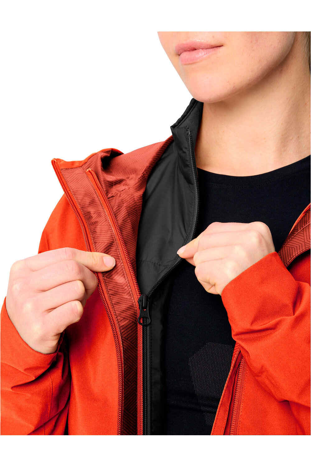 Vaude chaqueta impermeable ciclismo mujer Women's Yaras 3in1 Jacket II vista detalle