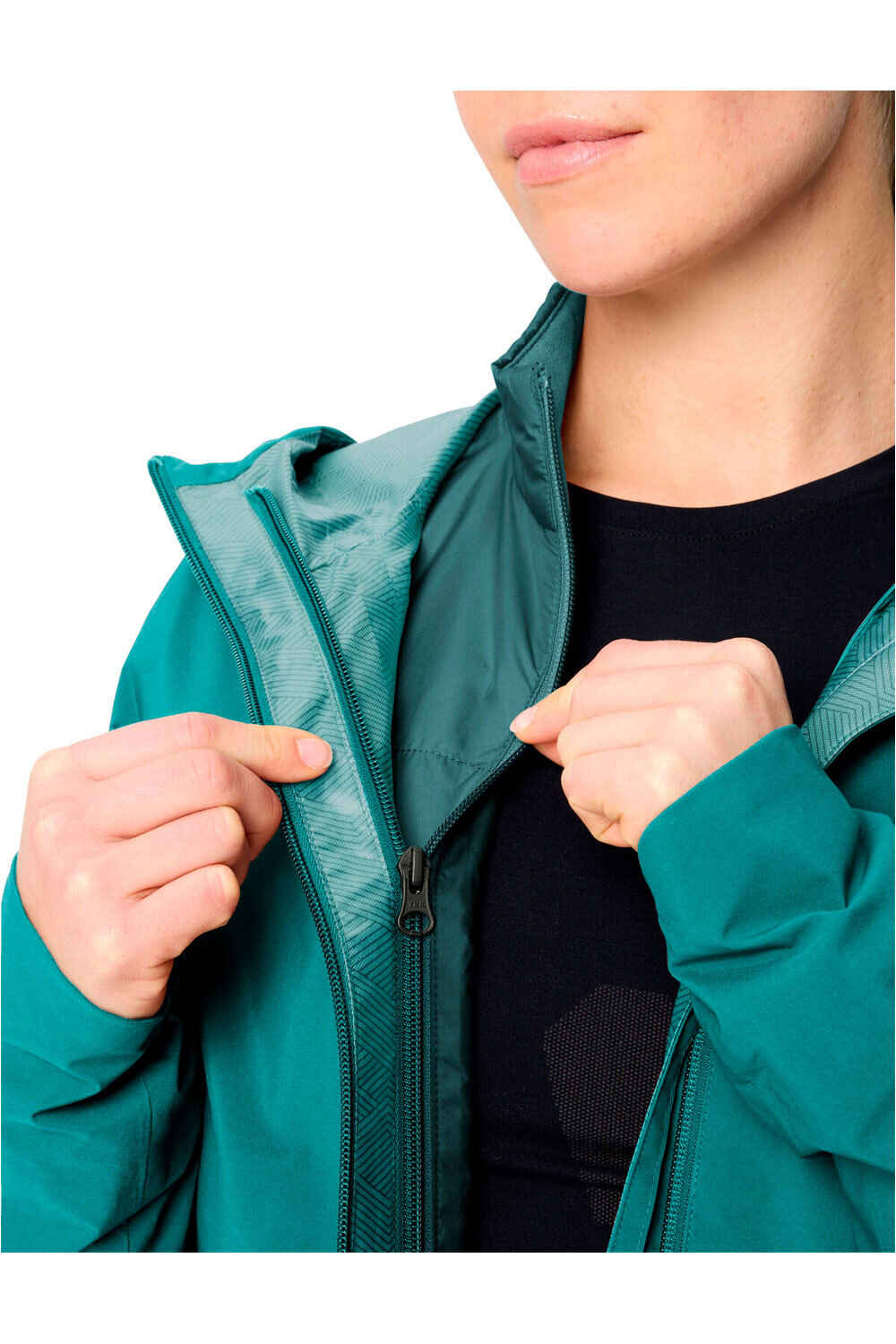 Vaude chaqueta impermeable ciclismo mujer Women's Yaras 3in1 Jacket II vista detalle