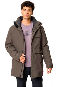 Vaude chaqueta impermeable hombre Men's Idris Wool-Lined Parka vista detalle