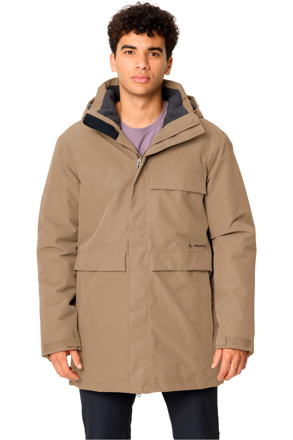 Vaude chaqueta impermeable hombre Men's Idris Wool-Lined Parka vista frontal
