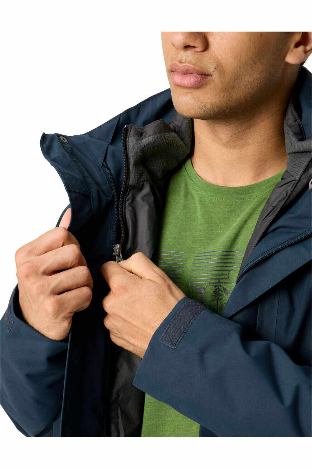 Vaude chaqueta impermeable insulada hombre Men's Caserina 3in1 Jacket III 03