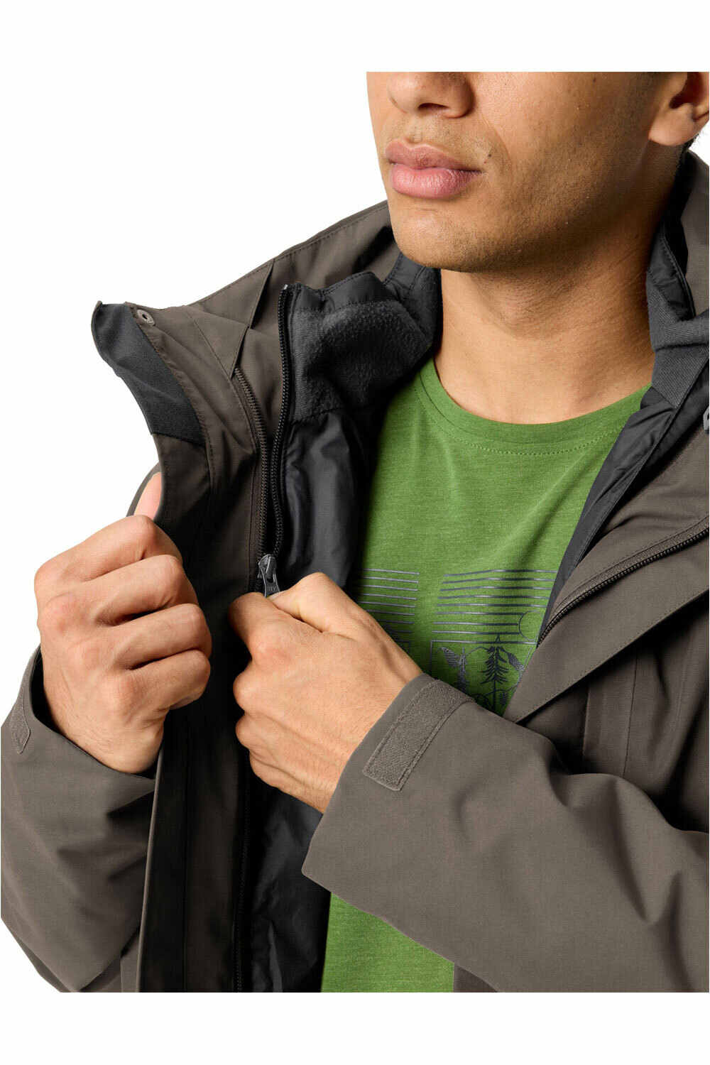Vaude chaqueta impermeable insulada hombre Men's Caserina 3in1 Jacket III 03
