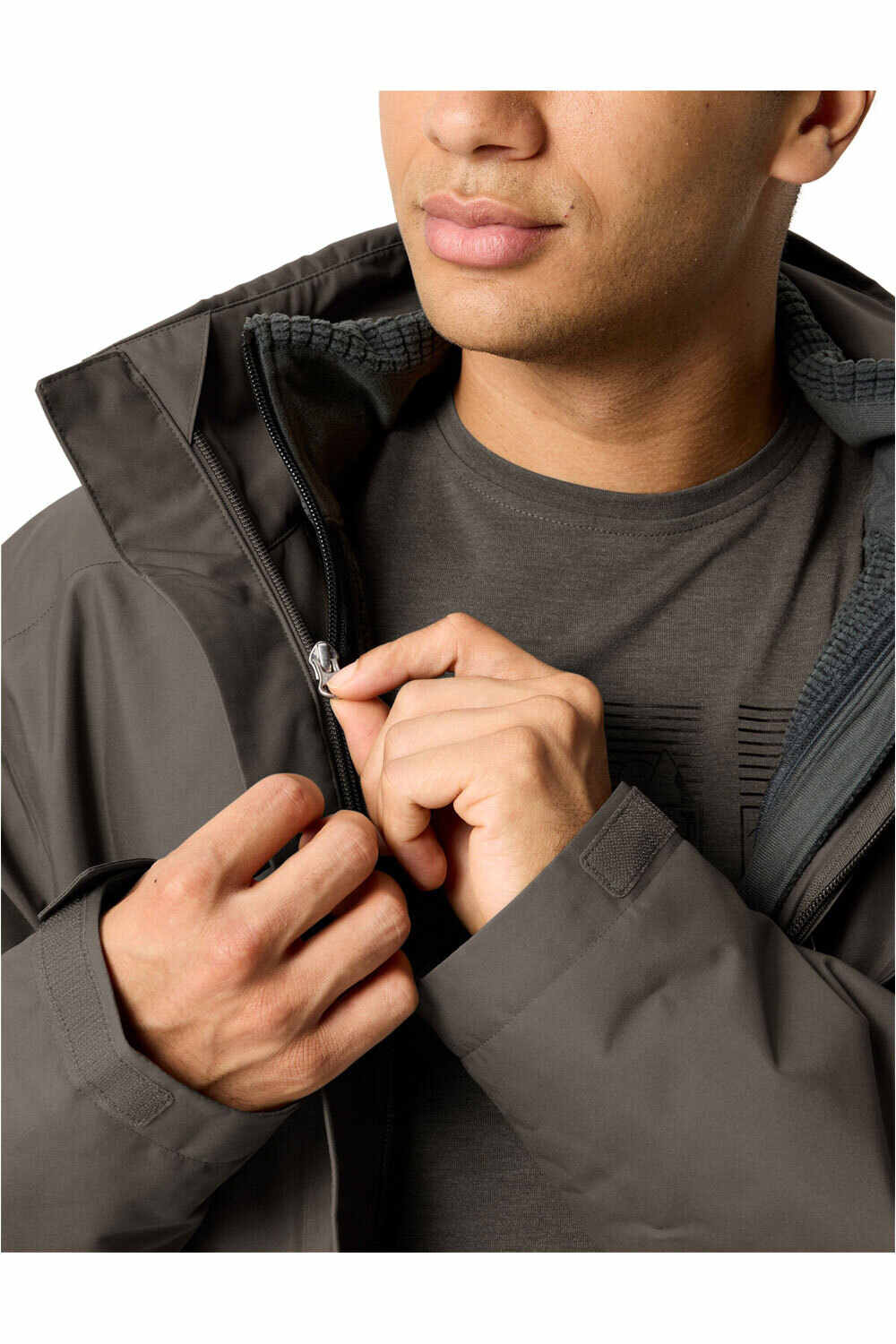Vaude chaqueta impermeable insulada hombre Men's Idris 3in1 Parka IV vista detalle