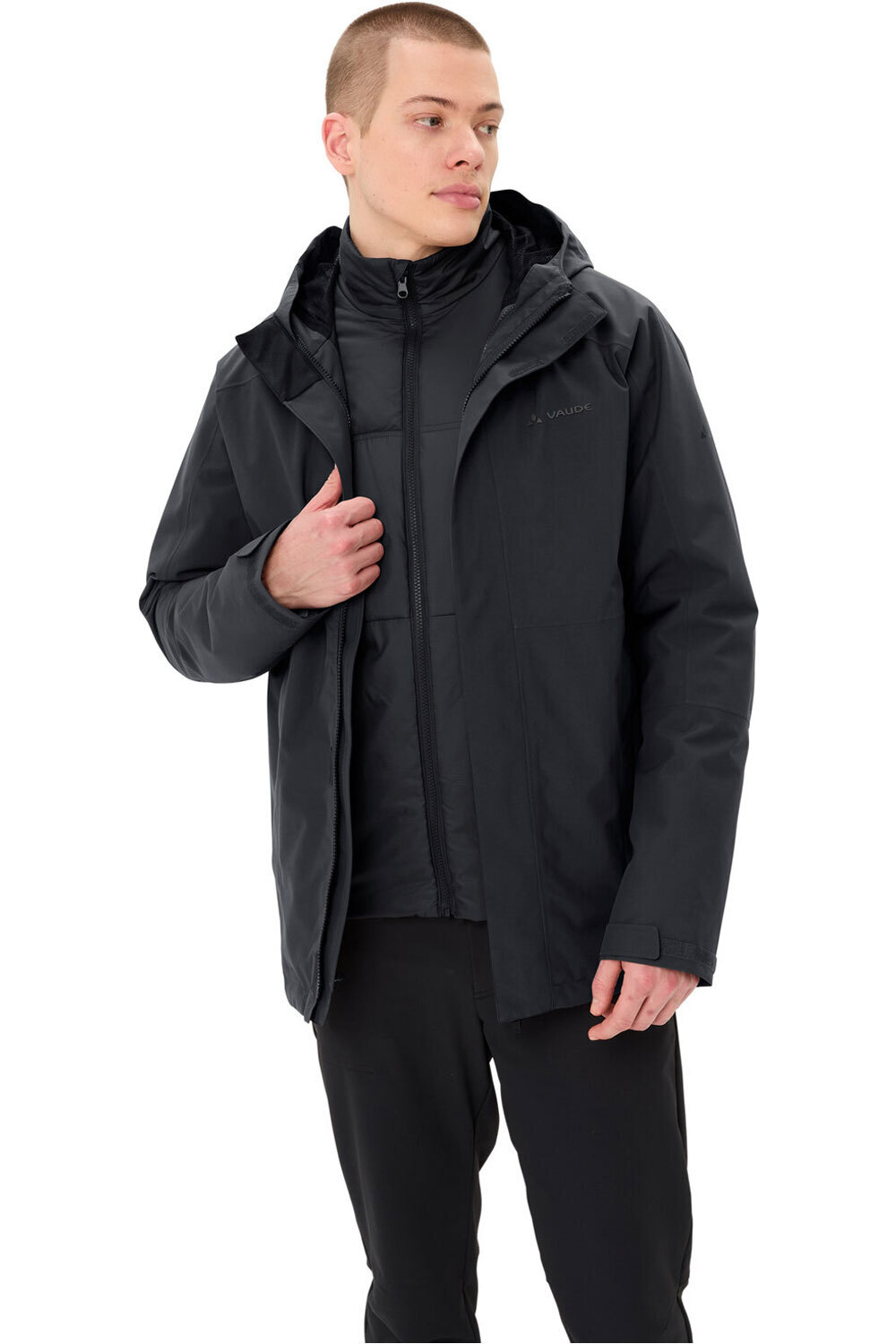 Vaude chaqueta impermeable insulada hombre Men's Neyland 3in1 Jacket vista detalle