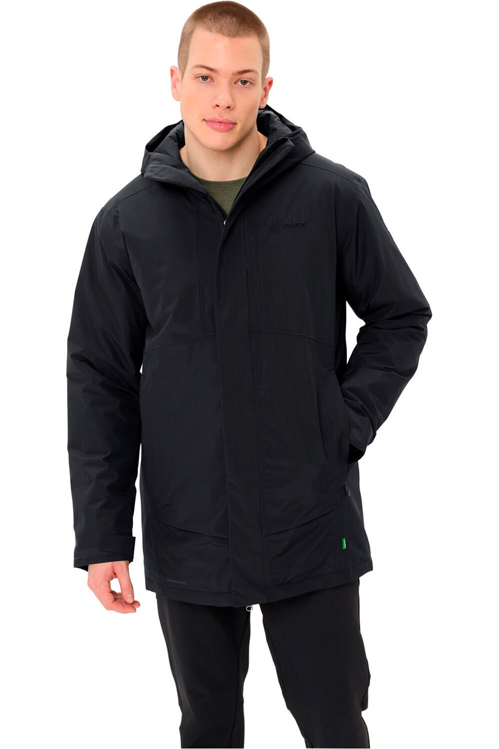 Vaude chaqueta impermeable insulada hombre Men's Rosemoor Padded Parka vista detalle