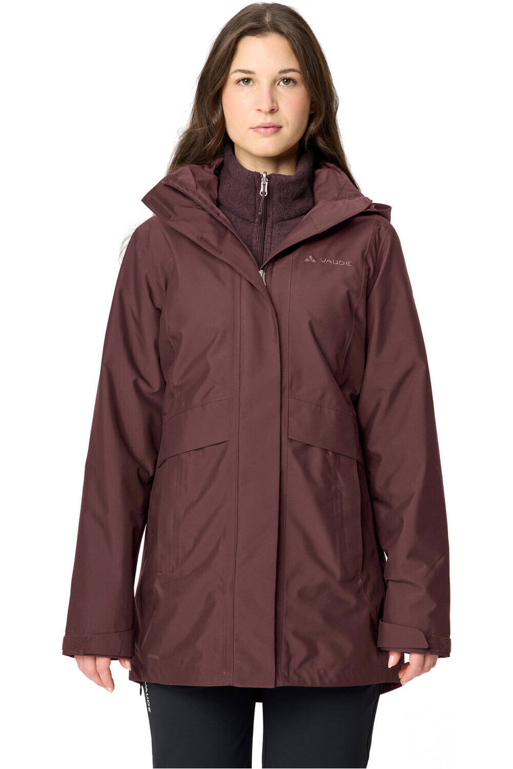 Vaude chaqueta impermeable insulada mujer Women's Idris 3in1 Parka IV vista frontal