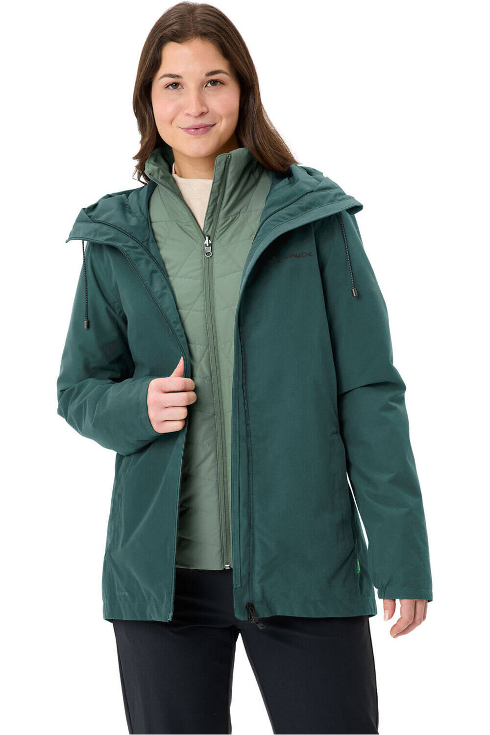 Vaude chaqueta impermeable insulada mujer Women's Mineo 3in1 Jacket vista frontal